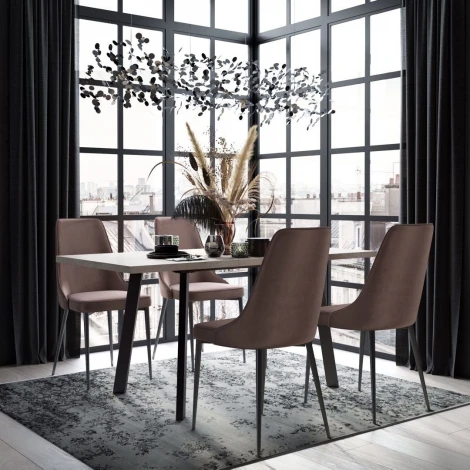 Стол TEO раскладной (120+40), цемент светлый Top Concept арт.18449