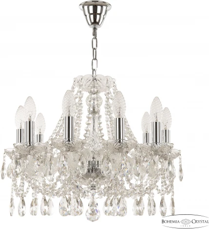 Подвесная люстра Bohemia 107 107/10/165 Ni (220V, подвески, на цепи, подсвечник, свеча)