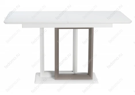 Стол на тумбе Woodville Санса 140 белая шагрень / грей 462118