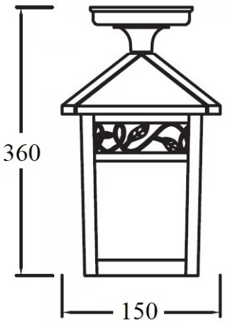 Потолочный светильник уличный Oasis Light KRAKOV 2 87305AA Gb (220V, фонарь, IP44)