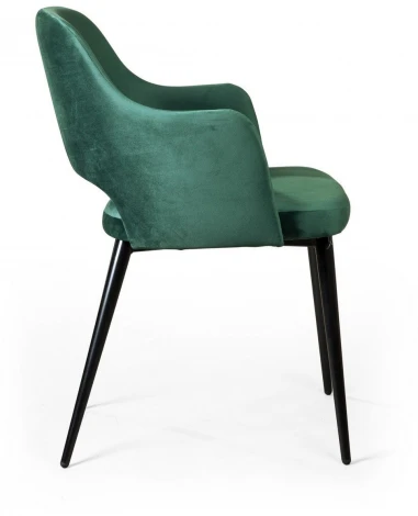 Стул William с подлокотниками, бархат зелёный 19/ черный конус Top Concept custom 78332