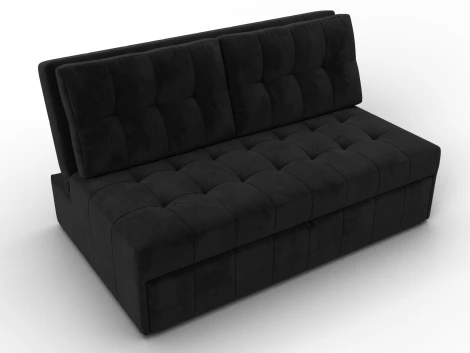 Диван прямой Лига-107 (140) (ЛДСП,Брус,Фанера,Велюр/Черный) Лига Диванов 134911