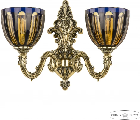 Бра Bohemia Florence 7101B14/2/175 GB P1 U Amber-Blue/H-1H