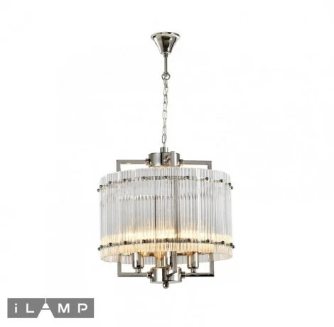 Подвесная люстра iLamp Silverstone P9503-4 NIC (220V, на цепи, круглые)