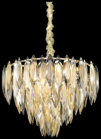 Подвесная люстра каскадная Wertmark Orlanda WE144.15.303 (220V, хрусталь, на цепи)