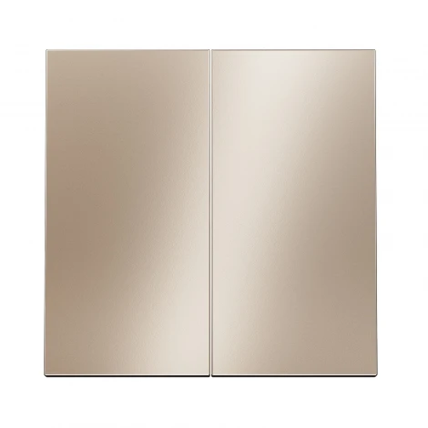 Клавиши для выключателя/переключателя двухклавишного (платина) Voltum S70 Metal VLSM000310