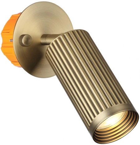 Настенный спот поворотный на 180/350 Odeon Light Manchester 7013/1WA металл/под латунь LED GU10 10W 220V