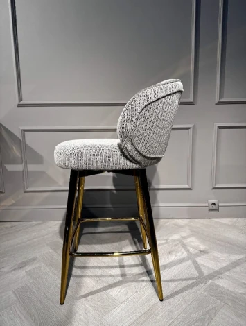 Стул барный IST-CASA Россо BS1451-WT, белый крем/золото