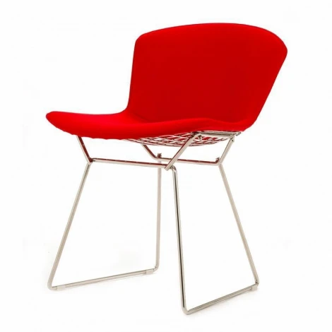 Стул Bertoia с обивкой Красный ткань