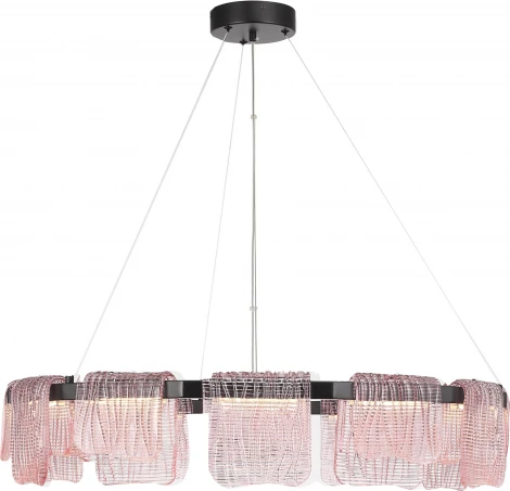 Подвесной сетильник ST Luce Voile SL6021.403.66 черный/розовый LED 1*66W 4000K (220V, на тросе, круглые)