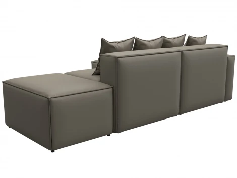 Диван угловой модульный Лига-063 угол левый (ДСП/Пластик/Экокожа/Бежевый) Лига Диванов 129788L