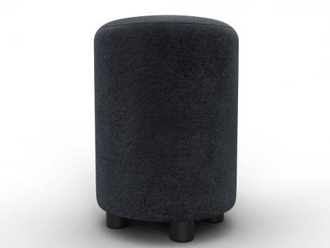 Пуф 001 (ДСП,Фанера/Пластик/Велюр/Темно-серый) Лига Диванов 132351