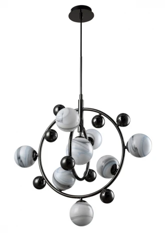 Подвесной светильник Crystal Lux SALVADORE SP8V BLACK CHROMIUM
