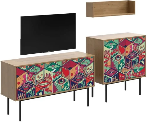 Композиция Boho Color 1 ОГОГО (арт.599542), (ЛДСП/Дуб Корбридж)