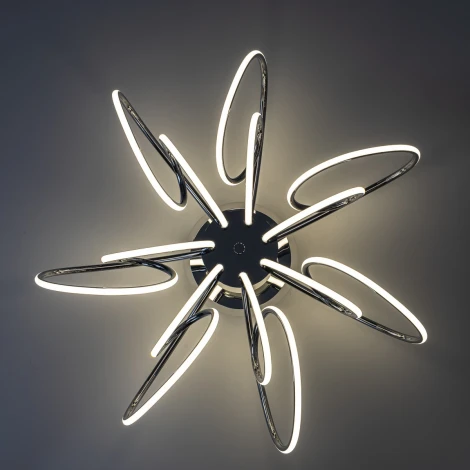 Потолочная люстра RGB на штанге Citilux Salma Smart CL224A171 (LED, 220V, голосовое управление, пульт управления, управление смартфоном, умный дом - Алиса, Маруся, Экосистема Сбер)