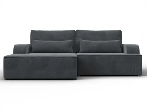 Диван угловой Лига-120 угол левый (ДСП,Брус,Фанера,ЛДС,Велюр/Светло-серый) Лига Диванов 137292L