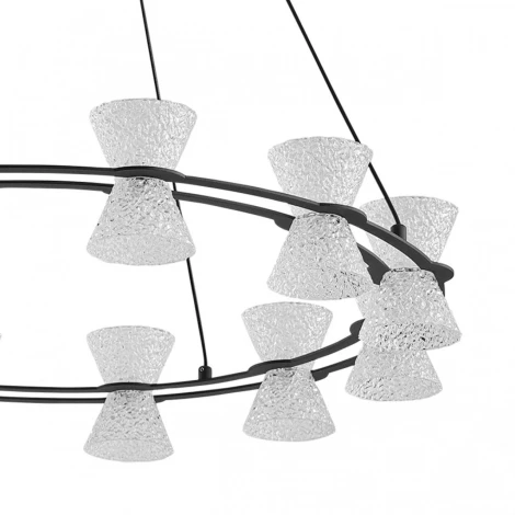 Люстра подвесная Lumion Vinora 8341/42L черный/прозрачный металл/акрил LED 42W 3000K 220V