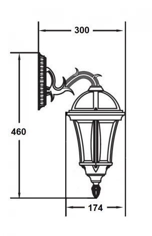 Настенный фонарь уличный Oasis Light ROMA S 95202S 15L Bl