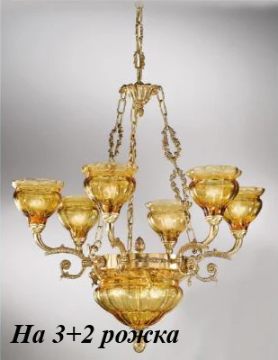 Подвесная люстра Nervilamp 573 573/3+2/AM (220V, на цепи)