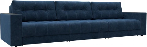 Диван прямой с декором Лига-049 НПБ Лонг Лига Диванов (Велюр) арт.128430