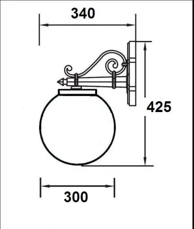 Настенный фонарь уличный Oasis Light 88202L Bl (220V, шар, IP44)