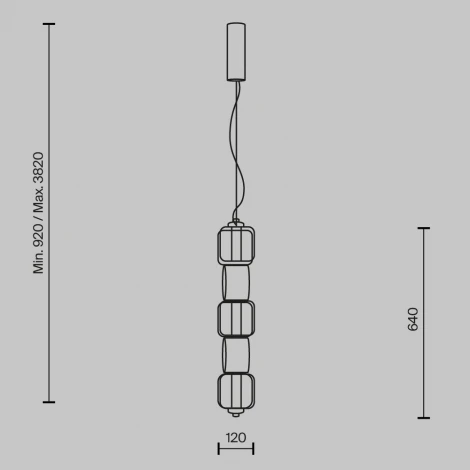 Подвесной светильни Maytoni Ritmo MOD381PL-L30CH3K (LED, 220V, на тросе)