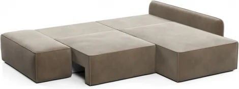 ПОРТЛЕНД Диван угловой с банкеткой бежевый D1 furniture арт.AAA41671001