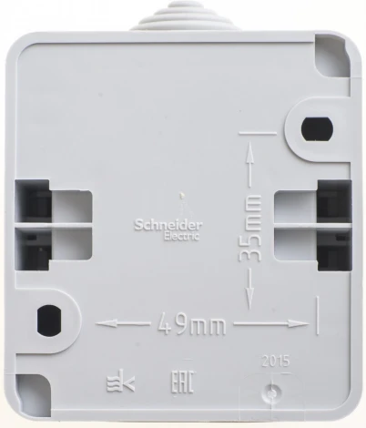 Выключатель накладной одноклавишный (серый) IP44 Systeme Electric BA10-041C