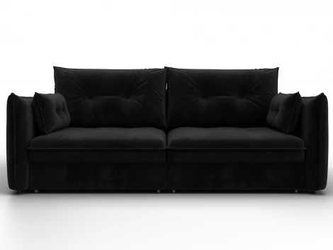 Диван прямой Лига-100 НПБ (ДСП,Фанера/Пластик/Велюр/Черный) Лига Диванов 133652