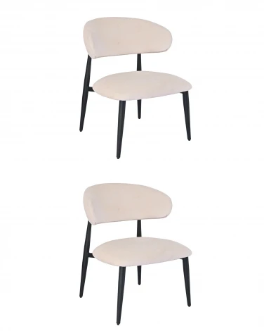 Кресло лаунж Ayla молочный 2 шт. Stool Group УТ000042038