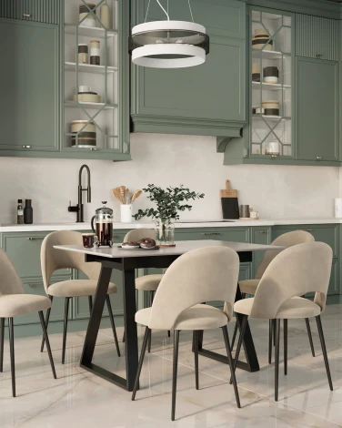 Стул Меган SN велюр бежевый Stool Group УТ000042217