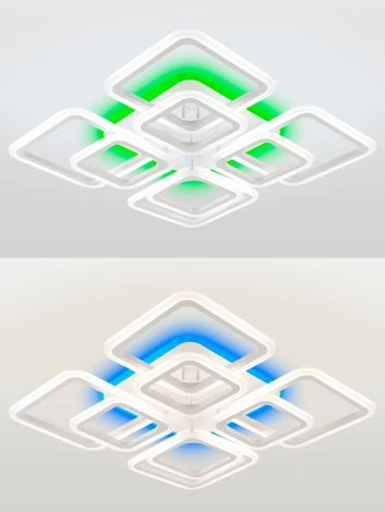 Потолочная люстра светодиодная с пультом ДУ W с RGB, белый, LED Natali Kovaltseva Spektr LED LAMPS 81108/6C