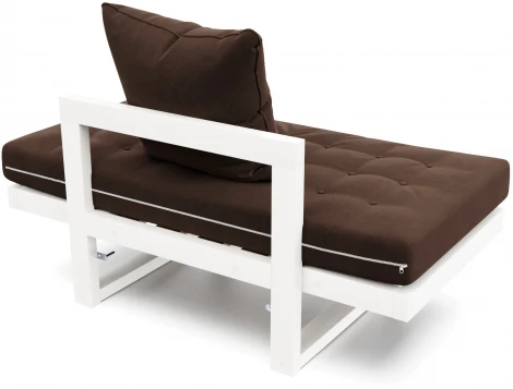 Кресло Arsko Амбер белая эмаль шоколадный велюр