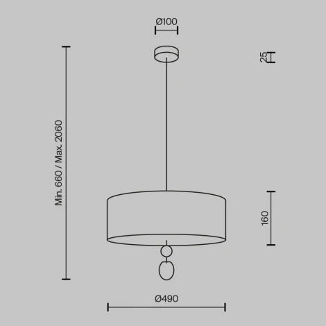 Подвесной светильник Maytoni Glamping MOD437PL-05B (220V, на проводе, круглые)