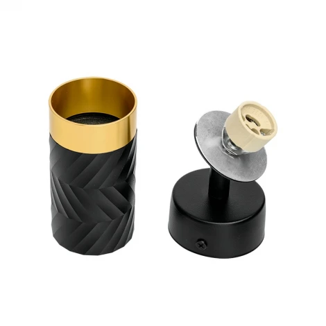 Спот Wolta WSL-GU10/S09BG под лампу GU10 Черный / Золотой LINEA