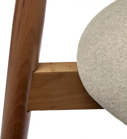 Стул Bradexhome Lucas 3 латте букле с ножками цвета орех