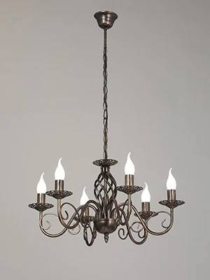 Подвесная люстра Vitaluce V1104-7/6 (220V, на цепи, подсвечник, свеча)