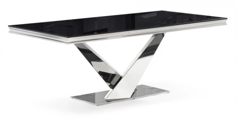 Стол на тумбе Woodville Levon 200x100x75 black 15563