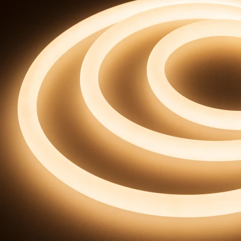 Светодиодная лента герметичная МУНLIGHT-TOP-A336-D18mm 24V Warm3000 360deg (14.4 W/m, IP65, 2835, 5m, wire x1) (Arlight, Прямой вывод кабеля) 038754