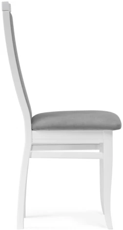 Деревянный стул Woodville Давиано серый велюр / белый 515977