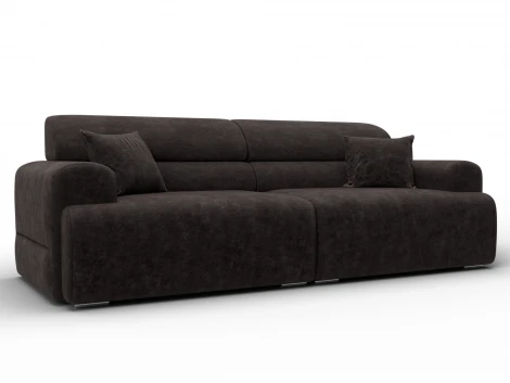 Диван прямой Лига-109 НПБ (ДСП,Фанера,Велюр/Коричневый) Лига Диванов 136485