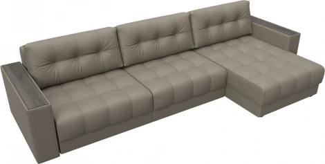 Диван угловой с декором Лига-049 НПБ Лонг Лига Диванов (Экокожа) арт.128305