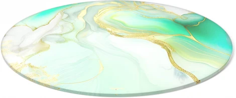 Столик журнальный Sheffilton SHT-TU49/TT32 60 СТЕКЛО/МДФ золото/лазурно голубой