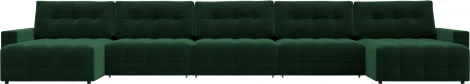 Диван п-образный с полками Лига-053 НПБ МегаЛонг Лига Диванов (Велюр) арт.129006