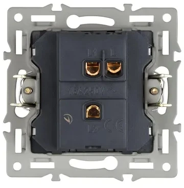 Механизм выключателя одноклавишный проходной SWT-MKP1-PL-GR (250V, 16A) (Arlight) 043716