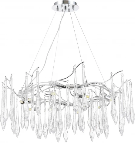 Подвесной светильник ST Luce Teardrops SL1660.103.10 Хром/Хром, Прозрачный G9 10*5W 4000K (220V, на тросе)