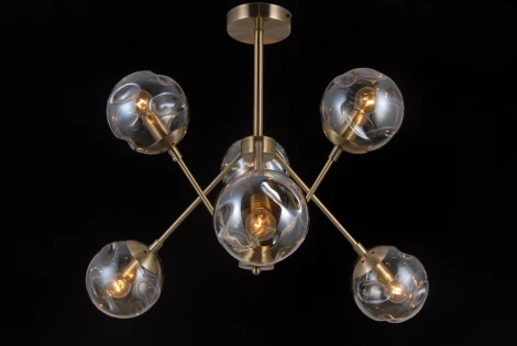 Потолочная люстра Natali Kovaltseva Molecule 81045-6C ANTIQUE BRASS