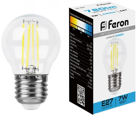 Лампа светодиодная Feron 38222 LB-52 E27 7W 6400K
