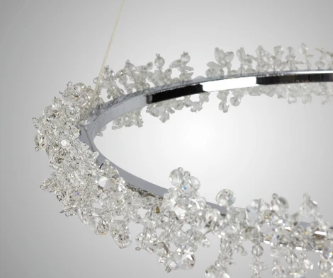 Подвесной светильник светодиодный AM Group AM455 L800 CH (220V, на проводе, кольцо)