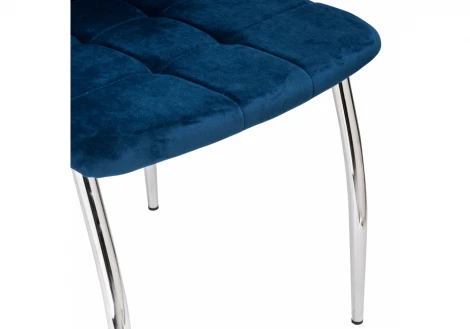 Обеденный стул на металлокаркасе Woodville Farini dark blue 11843